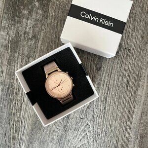 Calvin Klein Women's Multifunction Pink Silicone Strap Watch 38mm